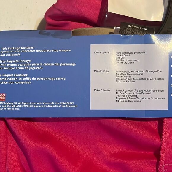 Minecraft Girl's Classic Pink Armor Costume Size 10-12 - Picture 3 of 6